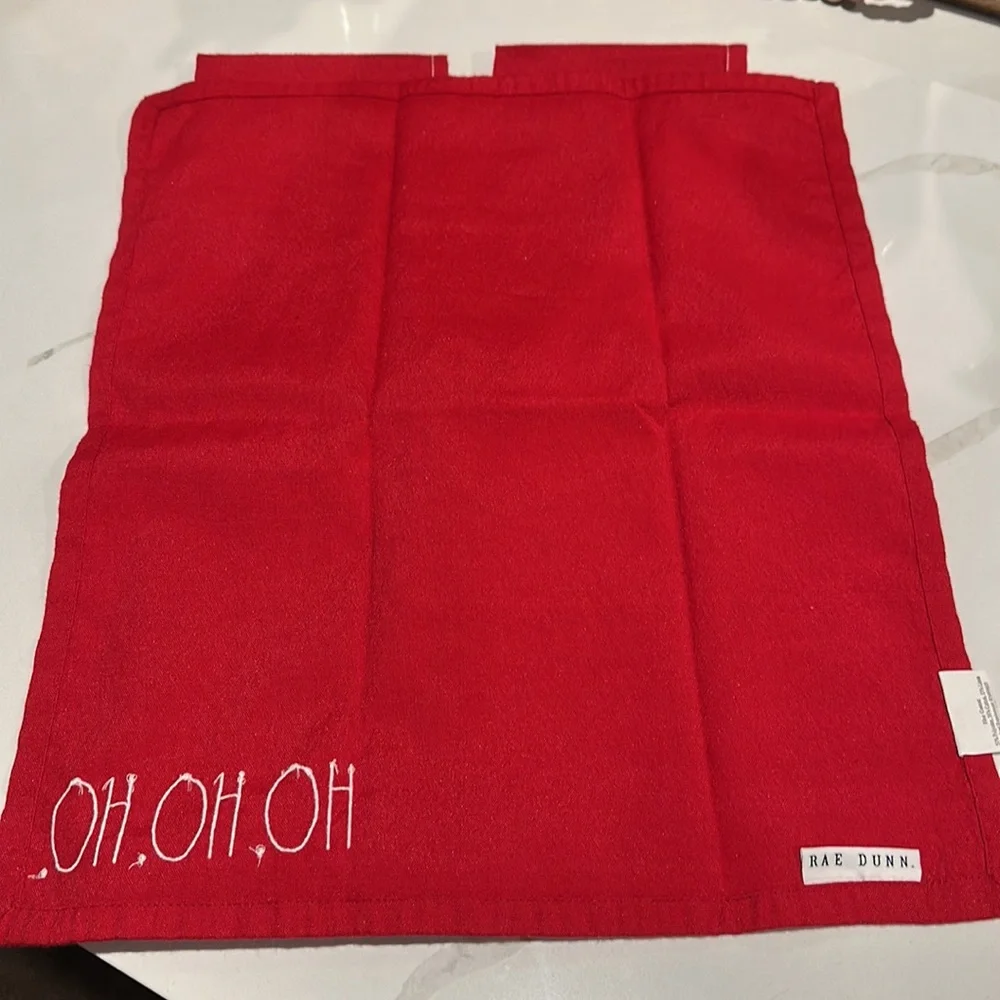 Rae Dunn RED Cloth Dinner Napkins Set Of 4  Embroidered